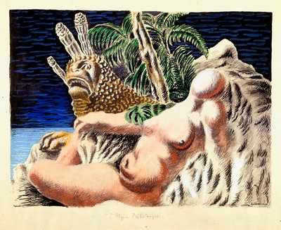 Algeria preistorica Allegoria. Dipinto di Alberto Savinio (Andrea de Chirico) da Alberto (1891 1952) Savinio