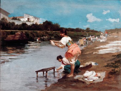 Lavandaie sul fiume da Alberto Issel