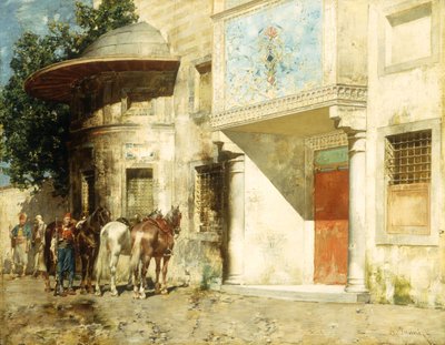 Fuori dalla moschea da Alberto Pasini