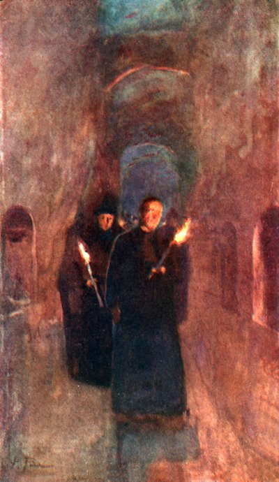 Una processione nelle catacombe di Callisto da Alberto Pisa