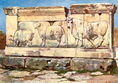 Rilievo in marmo del sacrificio dell
