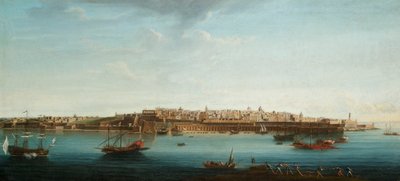 Uno di una serie di sette vedute di Valletta, Malta e dintorni, c.1753 da Alberto Pullicino