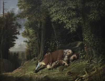 Rip Van Winkle addormentato da Albertus D.O Browere