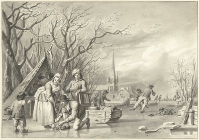 Divertimento sul ghiaccio da Albertus Jacobus Besters