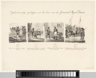 Caricatura del generale Daine da Albertus Verhoesen