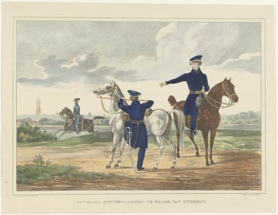 Guardie volontarie a cavallo di Utrecht, 1830 (Guardie volontarie a cavallo di Utrecht) da Albertus Verhoesen