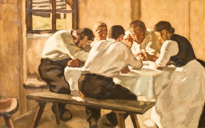 Pranzo, c.1910 da Albin Egger Lienz