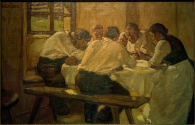 Pranzo (La zuppa, II versione) da Albin Egger Lienz