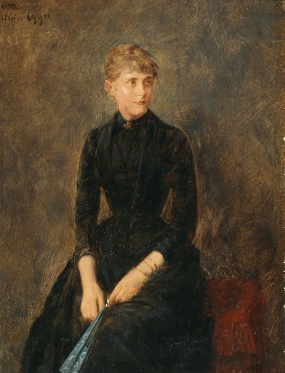 Ritratto della cantante Hedwig Helbig 1869-1951, c. 1889 da Albin Egger Lienz