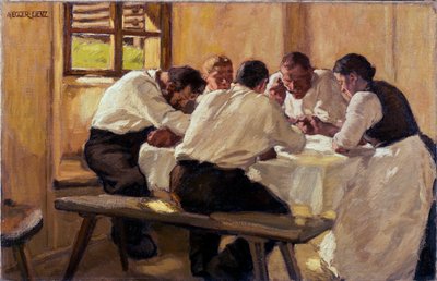 Il pranzo, la zuppa (versione 2) da Albin Egger Lienz
