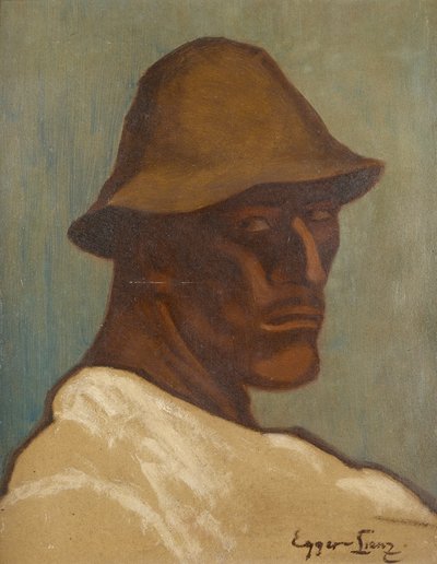 Testa di studio da: Danza macabra da Albin Egger Lienz