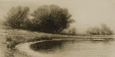 Stagno e alberi da Albion Harris Bicknell