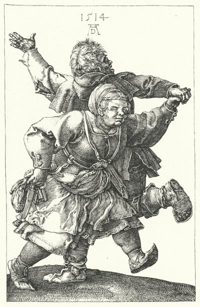 Coppia di contadini che balla da Albrecht (after) Durer or Duerer
