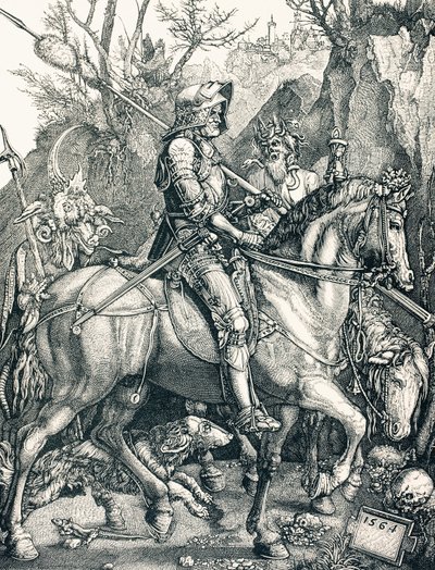 Il Cavaliere della Morte, c.1880 da Albrecht (after) Durer or Duerer