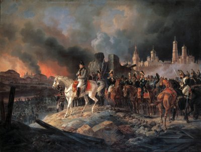 Napoleone Bonaparte a Mosca, 1840 da Albrecht Adam