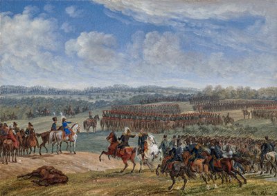 La Battaglia vicino a Ostrovno la mattina del 26 luglio 1812, 1855 da Albrecht Adam
