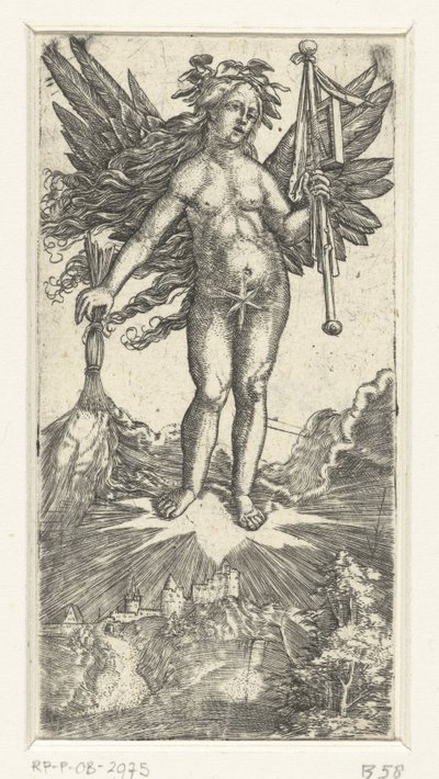 Figura femminile allegorica con ali da Albrecht Altdorfer