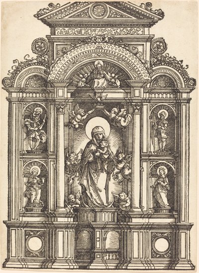 Altare con la Vergine e il Bambino e i Santi Cristoforo, Barbara, Giorgio e Caterina da Albrecht Altdorfer
