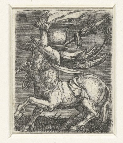 Centauro porta un vaso con fuoco da Albrecht Altdorfer