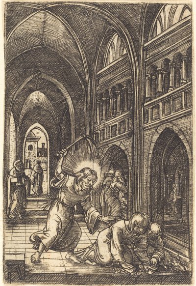 Cristo scaccia i mercanti dal tempio da Albrecht Altdorfer
