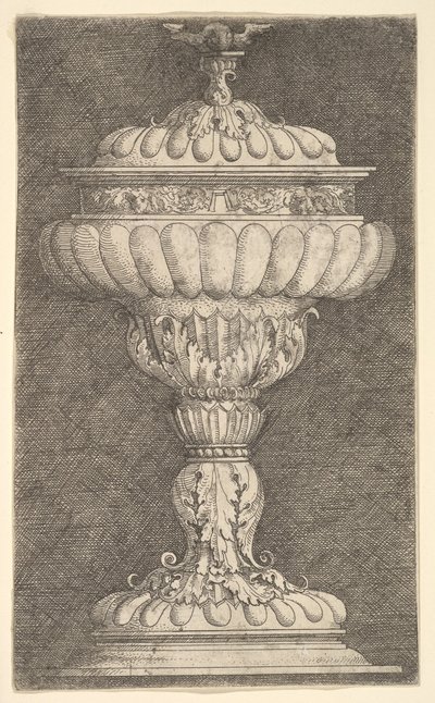 Calice coperto con una sfera alata in cima da Albrecht Altdorfer