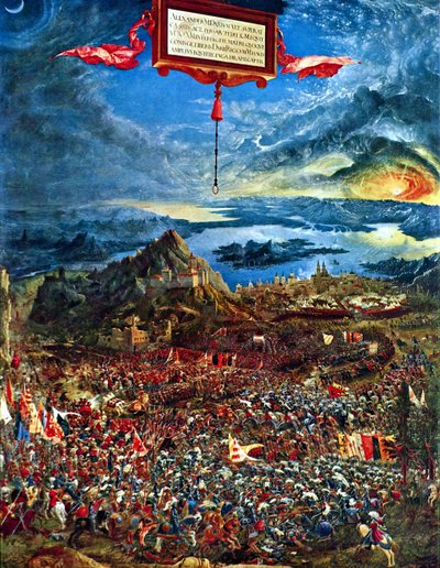 Tedesco: Historienzyklus: Alexanderschlacht (Schlacht bei Issus) La battaglia di Alessandro a Issus da Albrecht Altdorfer