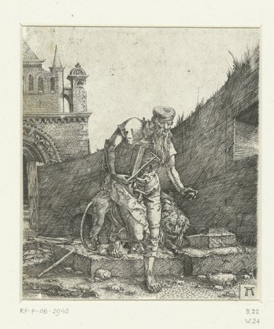 San Girolamo nel cortile di una chiesa da Albrecht Altdorfer