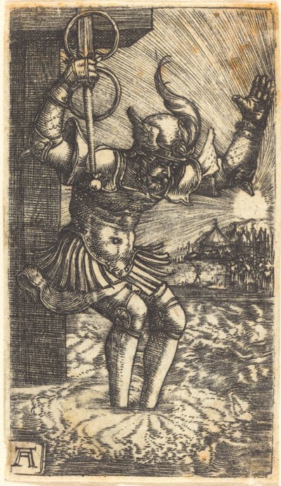 Orazio Coclite che Salta nel Fiume Tevere da Albrecht Altdorfer