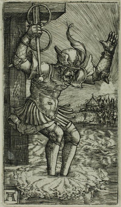 Orazio Cocle che salta nel Tevere da Albrecht Altdorfer