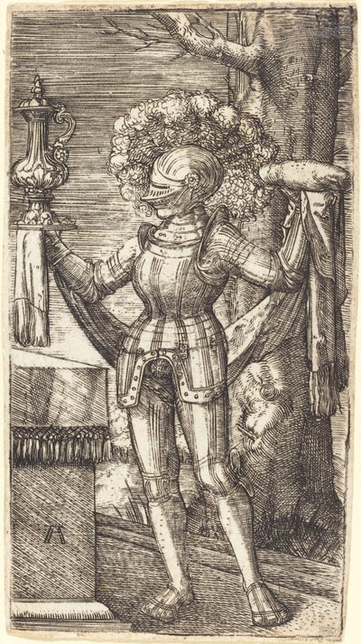 Cavaliere in armatura con pane e vino da Albrecht Altdorfer