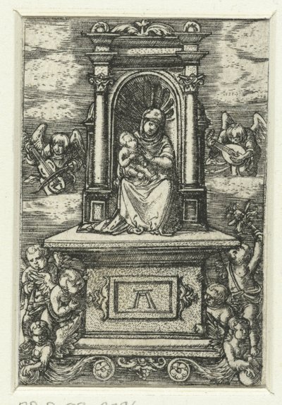 Maria con bambino su un trono da Albrecht Altdorfer