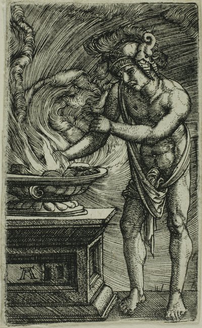 Mucius Scaevola Brucia la sua mano da Albrecht Altdorfer