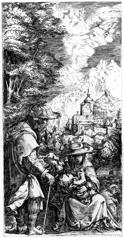 Riposo durante la fuga in Egitto, c1515-1519 da Albrecht Altdorfer