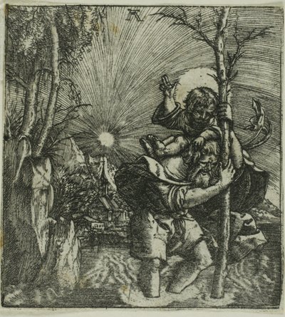 San Cristoforo con in braccio il Bambino Gesù da Albrecht Altdorfer