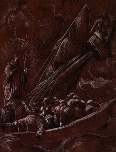 San Nicola di Bari rimprovera la tempesta da Albrecht Altdorfer