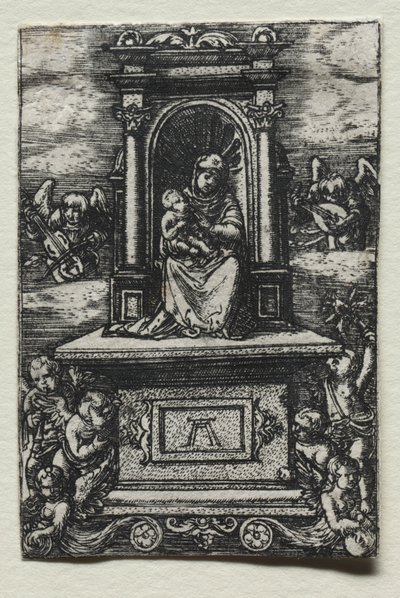La bella Vergine di Ratisbona su un altare da Albrecht Altdorfer