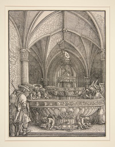 La Sacra Famiglia in fuga in Egitto a una fontana da Albrecht Altdorfer