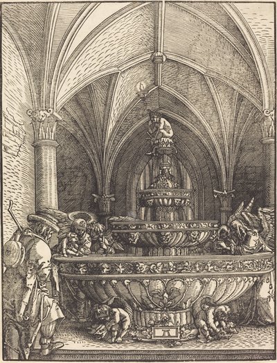 Il Riposo durante la Fuga in Egitto a una Fontana da Albrecht Altdorfer
