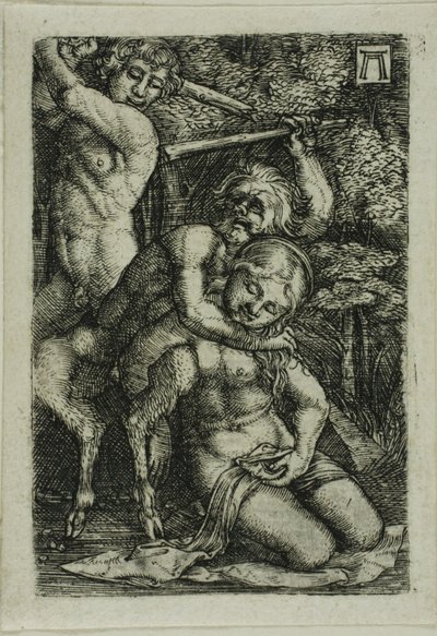 Due satiri in lotta per una ninfa da Albrecht Altdorfer