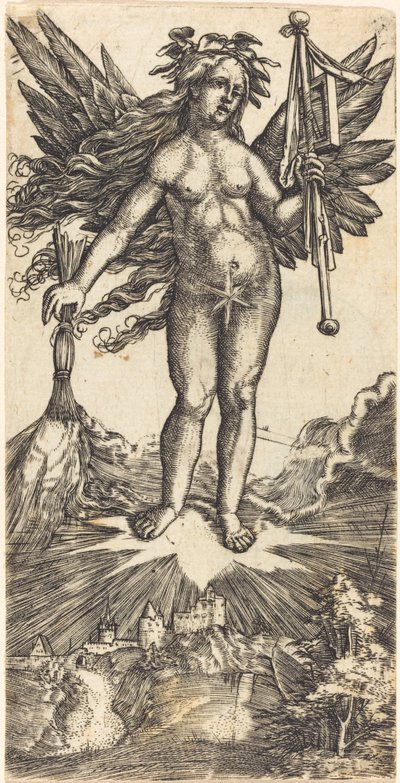 Donna alata su una stella da Albrecht Altdorfer