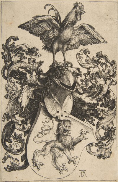 37 Stemma con Leone e Gallo da Albrecht Dürer