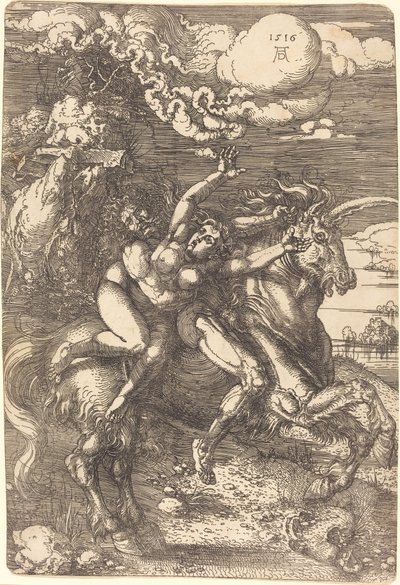 Rapimento su un unicorno da Albrecht Dürer