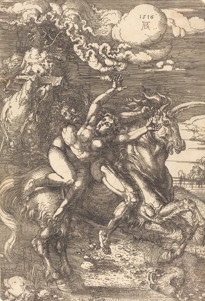 Rapimento su un unicorno, 1516 da Albrecht Dürer