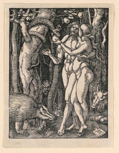 Adamo ed Eva, dalla Serie della Piccola Passione da Albrecht Dürer