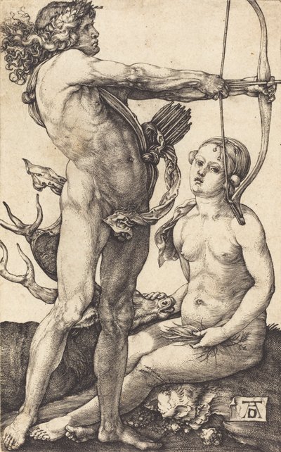 Apollo e Diana, 1504-1505 da Albrecht Dürer