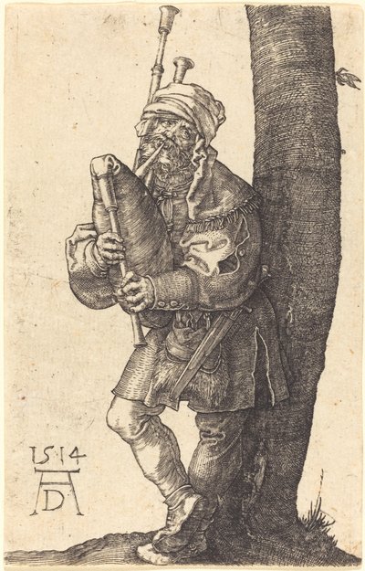 Suonatore di cornamusa da Albrecht Dürer