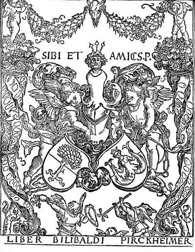 Ex libris di Willibald Pirkheimer da Albrecht Dürer
