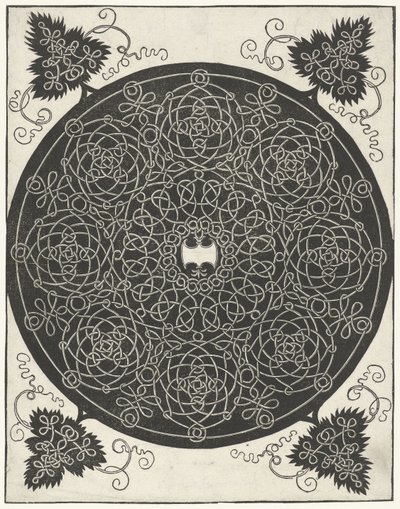 Esempio di ricamo con scudo a forma di ascia da Albrecht Dürer