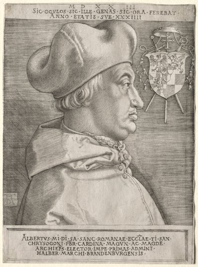 Cardinale Albrecht di Brandeburgo - La grande lastra, 1523 da Albrecht Dürer