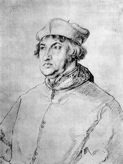 Cardinale Albrecht di Brandeburgo, 1518, 1936 da Albrecht Dürer